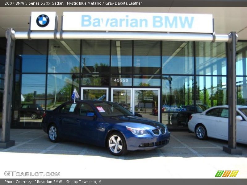 Mystic Blue Metallic / Gray Dakota Leather 2007 BMW 5 Series 530xi Sedan