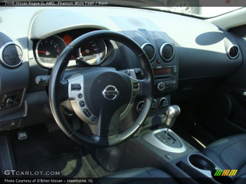 Phantom White Pearl / Black 2008 Nissan Rogue SL AWD