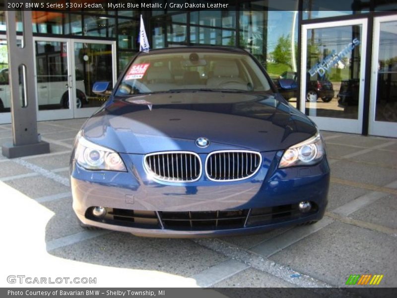 Mystic Blue Metallic / Gray Dakota Leather 2007 BMW 5 Series 530xi Sedan