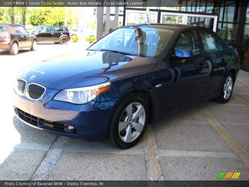 Mystic Blue Metallic / Gray Dakota Leather 2007 BMW 5 Series 530xi Sedan