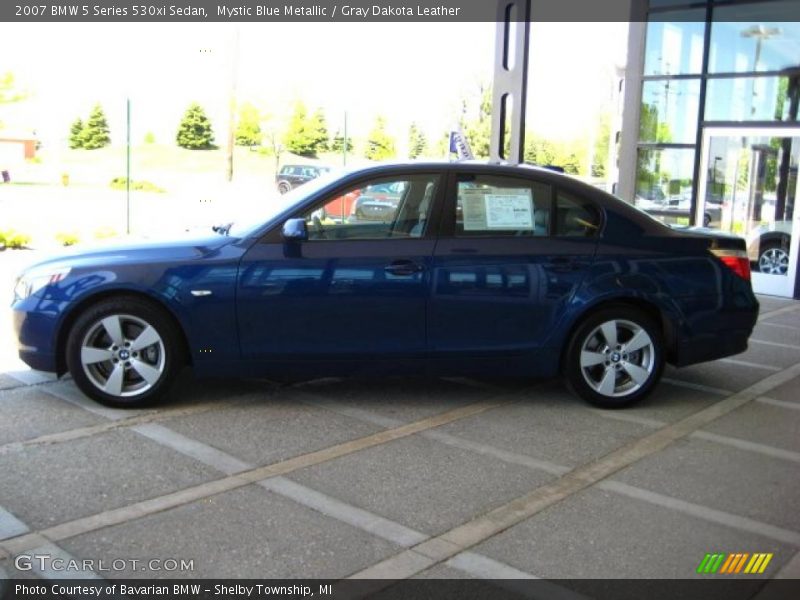 Mystic Blue Metallic / Gray Dakota Leather 2007 BMW 5 Series 530xi Sedan