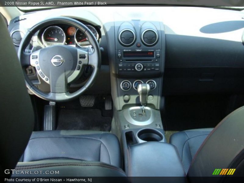 Phantom White Pearl / Black 2008 Nissan Rogue SL AWD