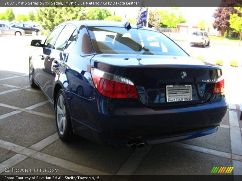 Mystic Blue Metallic / Gray Dakota Leather 2007 BMW 5 Series 530xi Sedan