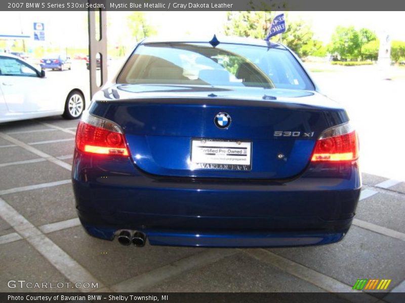 Mystic Blue Metallic / Gray Dakota Leather 2007 BMW 5 Series 530xi Sedan