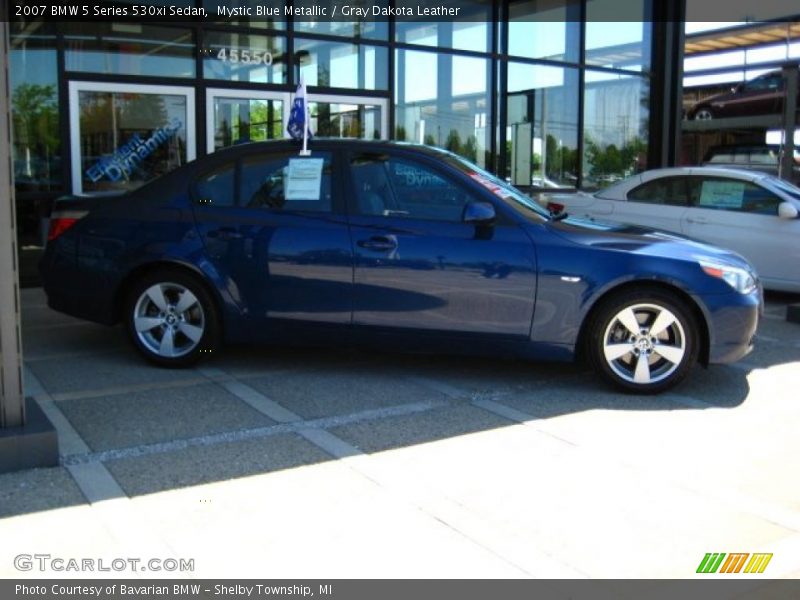 Mystic Blue Metallic / Gray Dakota Leather 2007 BMW 5 Series 530xi Sedan