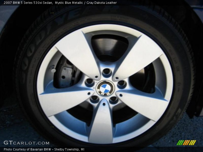 Mystic Blue Metallic / Gray Dakota Leather 2007 BMW 5 Series 530xi Sedan