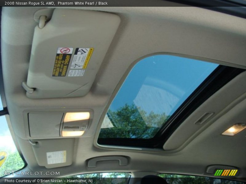 Phantom White Pearl / Black 2008 Nissan Rogue SL AWD