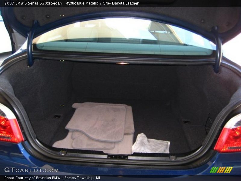 Mystic Blue Metallic / Gray Dakota Leather 2007 BMW 5 Series 530xi Sedan
