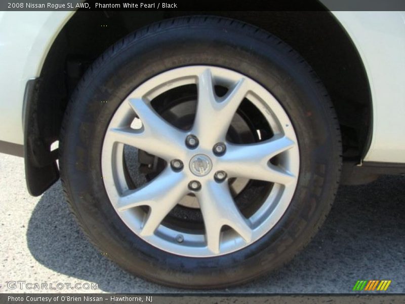 Phantom White Pearl / Black 2008 Nissan Rogue SL AWD