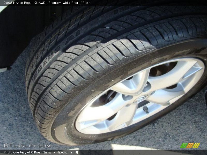 Phantom White Pearl / Black 2008 Nissan Rogue SL AWD