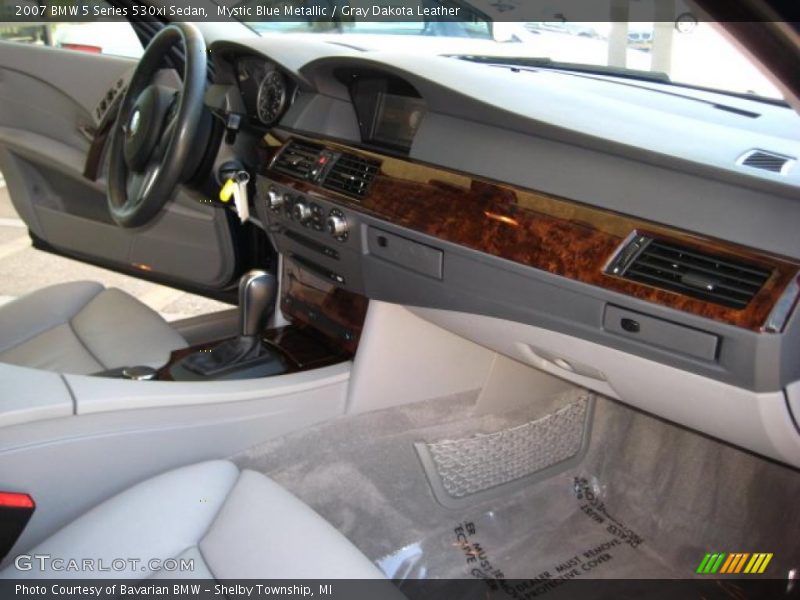 Mystic Blue Metallic / Gray Dakota Leather 2007 BMW 5 Series 530xi Sedan