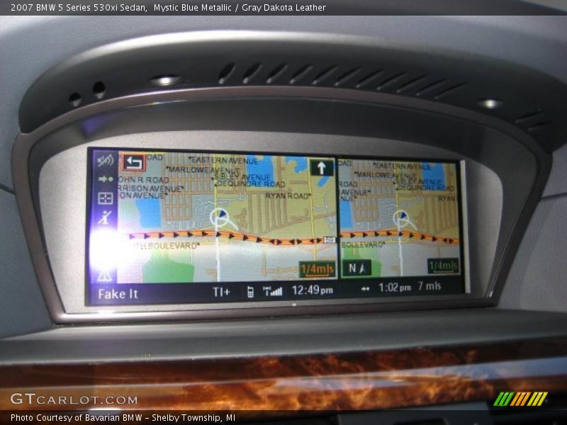 Mystic Blue Metallic / Gray Dakota Leather 2007 BMW 5 Series 530xi Sedan