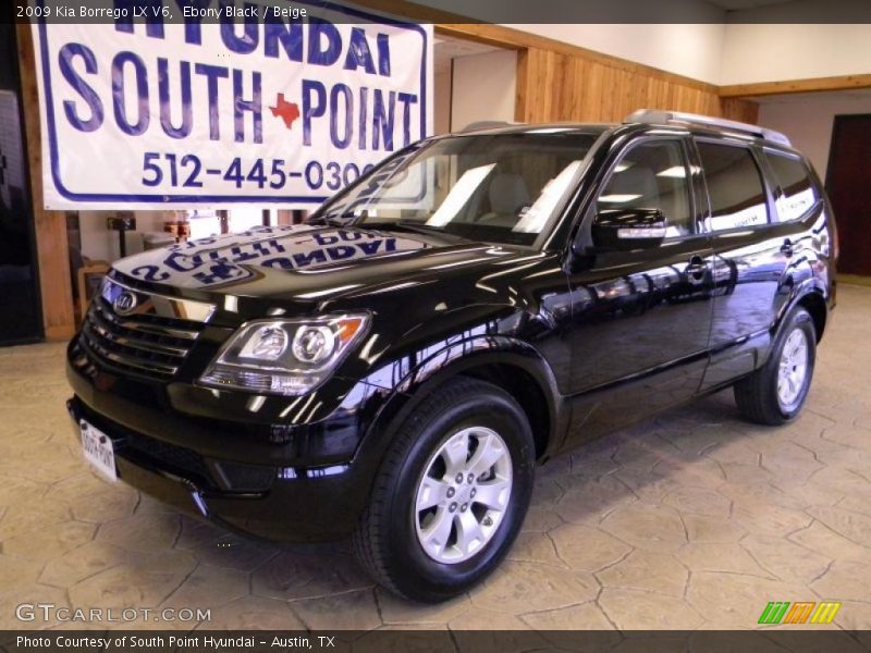 Ebony Black / Beige 2009 Kia Borrego LX V6