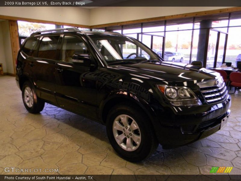 Ebony Black / Beige 2009 Kia Borrego LX V6