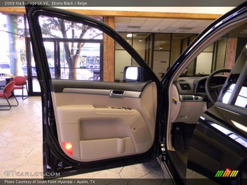 Ebony Black / Beige 2009 Kia Borrego LX V6