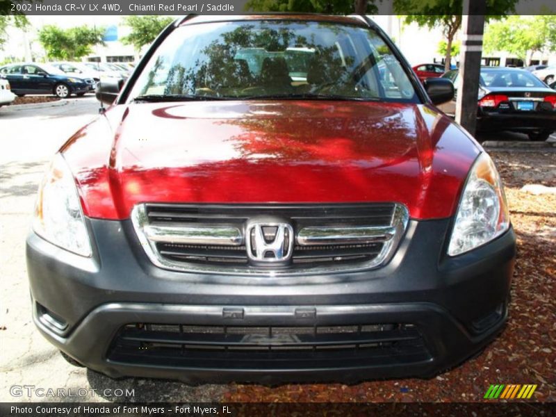Chianti Red Pearl / Saddle 2002 Honda CR-V LX 4WD