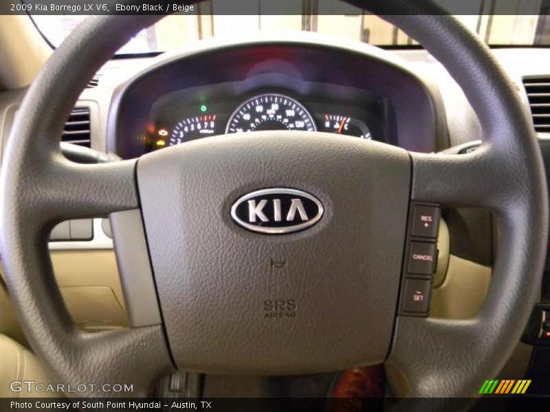 Ebony Black / Beige 2009 Kia Borrego LX V6