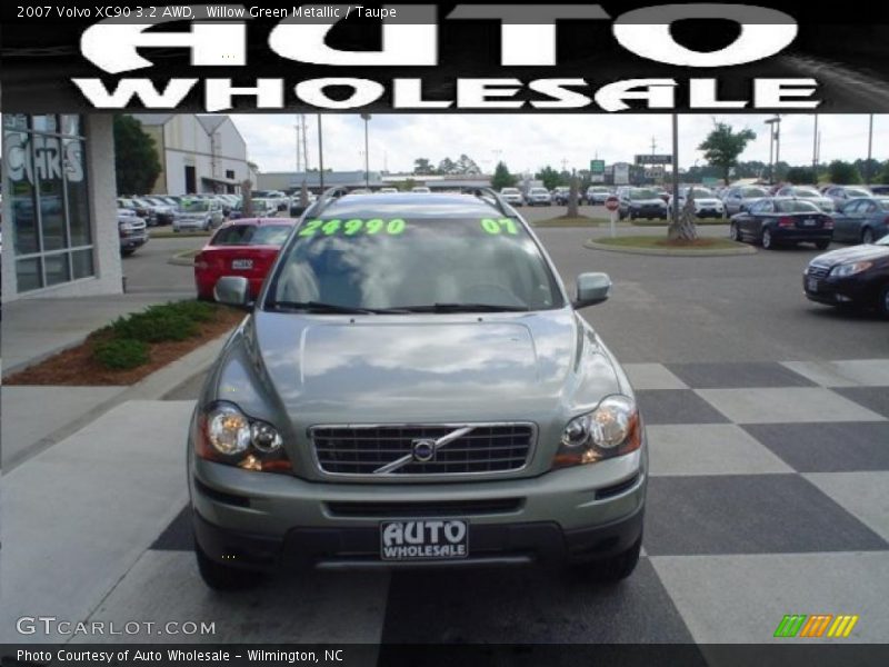 Willow Green Metallic / Taupe 2007 Volvo XC90 3.2 AWD