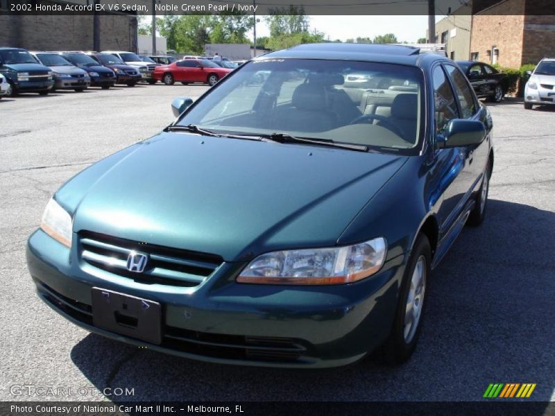 Noble Green Pearl / Ivory 2002 Honda Accord EX V6 Sedan