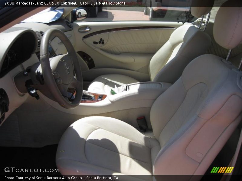 Capri Blue Metallic / Stone 2008 Mercedes-Benz CLK 550 Cabriolet