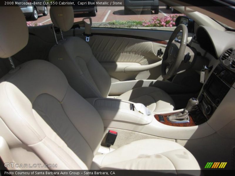 Capri Blue Metallic / Stone 2008 Mercedes-Benz CLK 550 Cabriolet