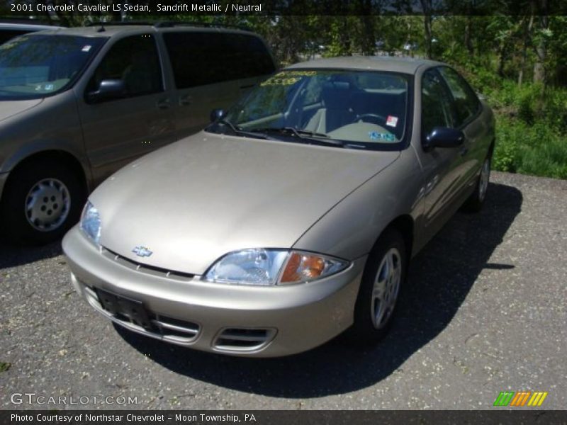 Sandrift Metallic / Neutral 2001 Chevrolet Cavalier LS Sedan