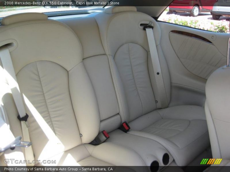 Capri Blue Metallic / Stone 2008 Mercedes-Benz CLK 550 Cabriolet