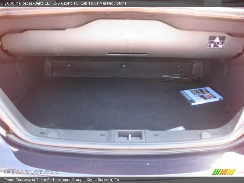 Capri Blue Metallic / Stone 2008 Mercedes-Benz CLK 550 Cabriolet