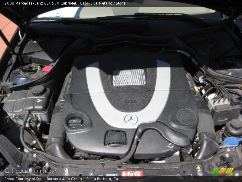 Capri Blue Metallic / Stone 2008 Mercedes-Benz CLK 550 Cabriolet