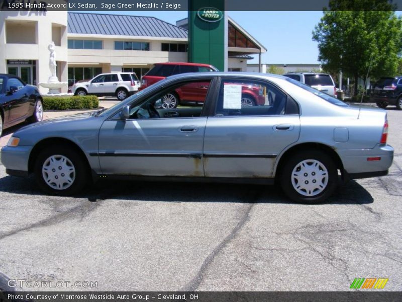 Sage Green Metallic / Beige 1995 Honda Accord LX Sedan