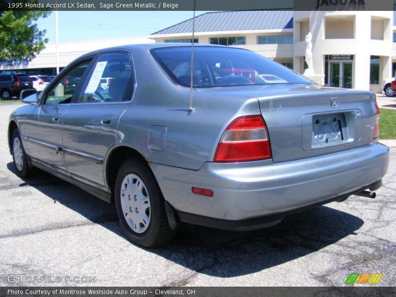 Sage Green Metallic / Beige 1995 Honda Accord LX Sedan