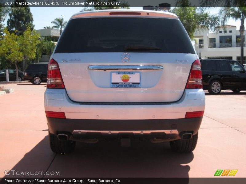 Iridium Silver Metallic / Ash Grey 2007 Mercedes-Benz GL 450