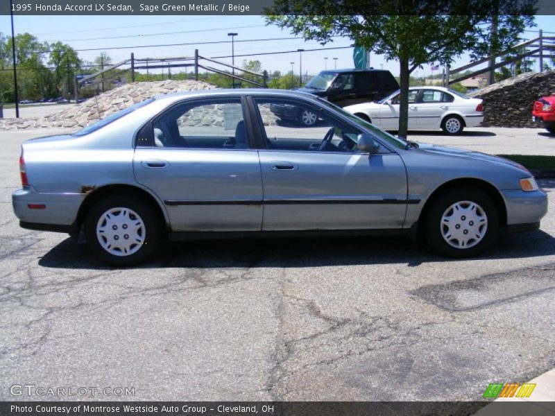 Sage Green Metallic / Beige 1995 Honda Accord LX Sedan