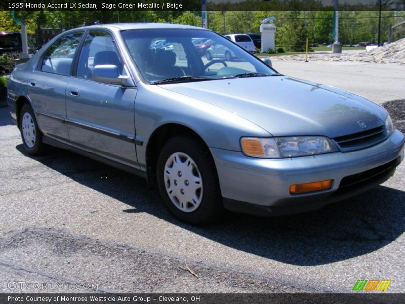 Sage Green Metallic / Beige 1995 Honda Accord LX Sedan