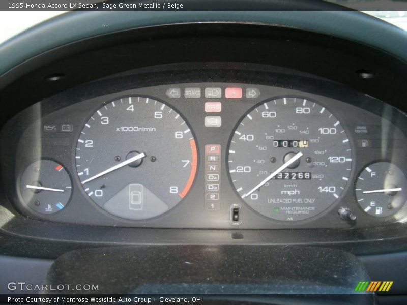 Sage Green Metallic / Beige 1995 Honda Accord LX Sedan