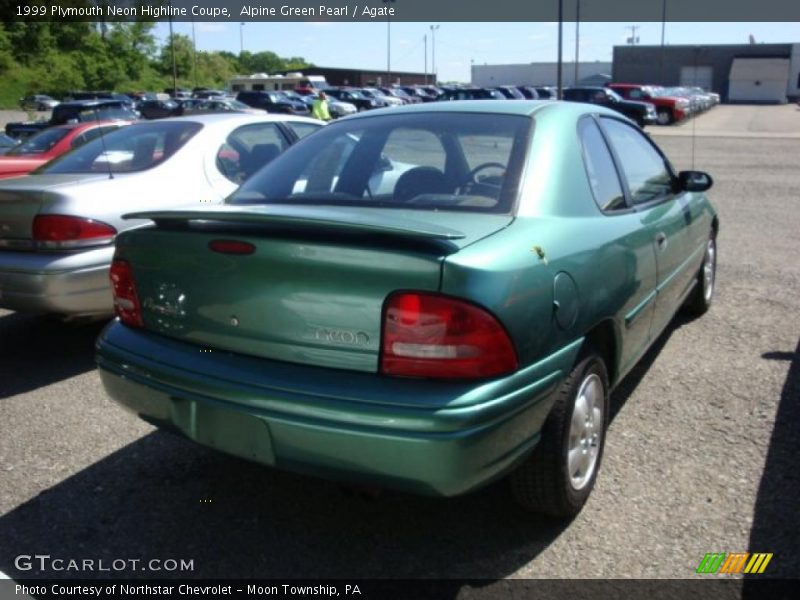 Alpine Green Pearl / Agate 1999 Plymouth Neon Highline Coupe