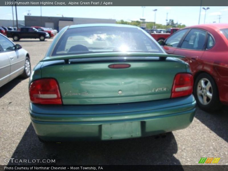 Alpine Green Pearl / Agate 1999 Plymouth Neon Highline Coupe