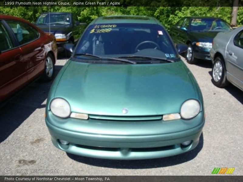 Alpine Green Pearl / Agate 1999 Plymouth Neon Highline Coupe