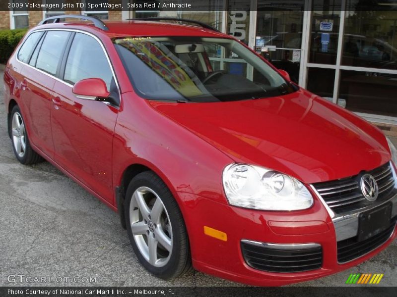 Salsa Red / Anthracite 2009 Volkswagen Jetta TDI SportWagen