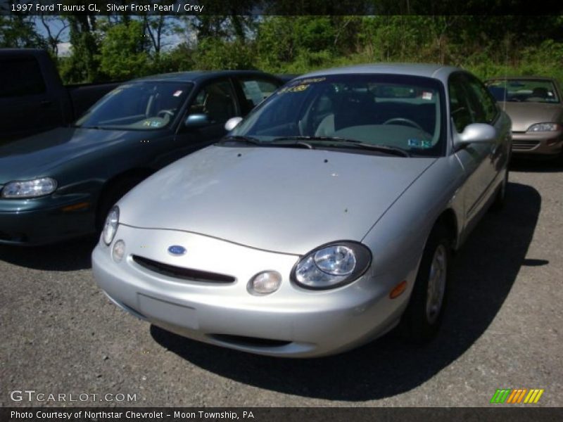 Silver Frost Pearl / Grey 1997 Ford Taurus GL