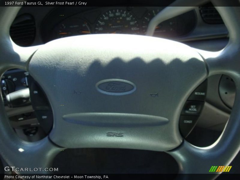 Silver Frost Pearl / Grey 1997 Ford Taurus GL
