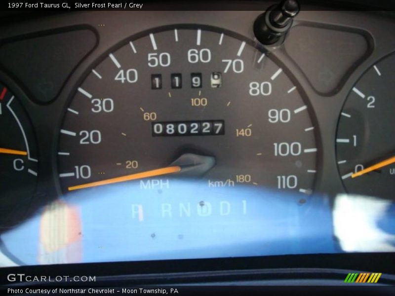 Silver Frost Pearl / Grey 1997 Ford Taurus GL