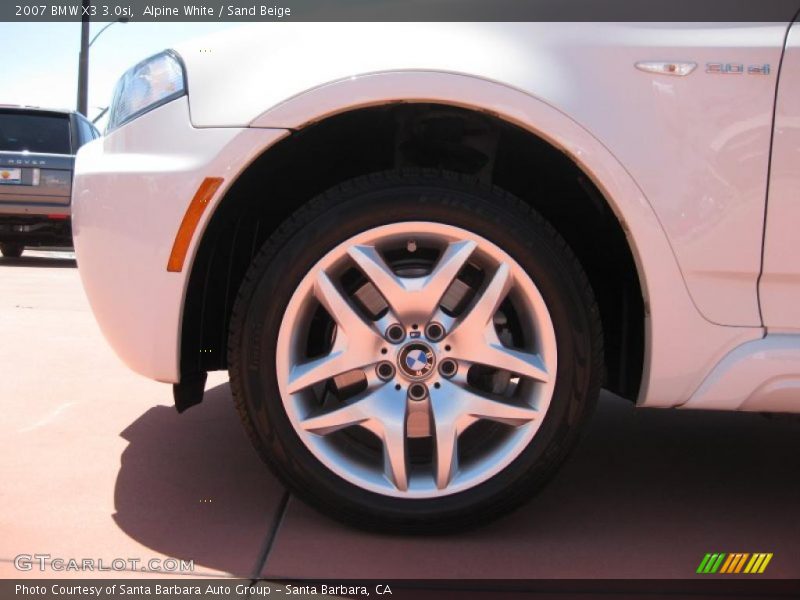 Alpine White / Sand Beige 2007 BMW X3 3.0si