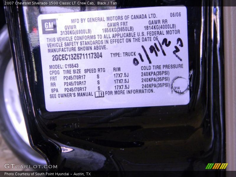 Black / Tan 2007 Chevrolet Silverado 1500 Classic LT Crew Cab