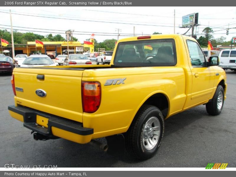 Screaming Yellow / Ebony Black/Blue 2006 Ford Ranger STX Regular Cab