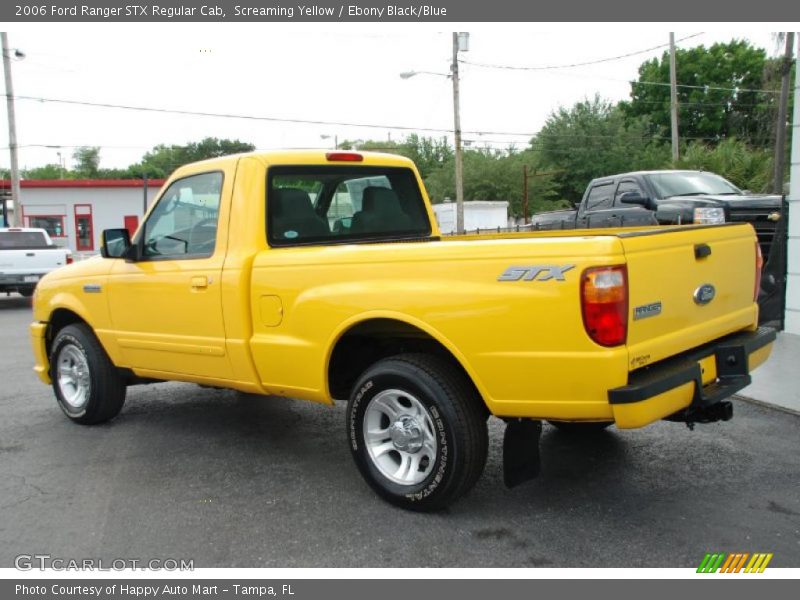 Screaming Yellow / Ebony Black/Blue 2006 Ford Ranger STX Regular Cab