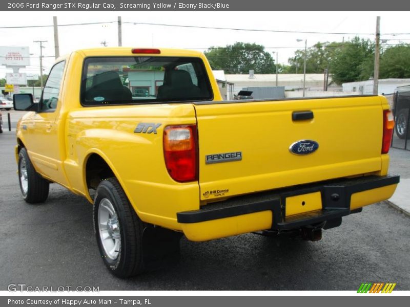 Screaming Yellow / Ebony Black/Blue 2006 Ford Ranger STX Regular Cab