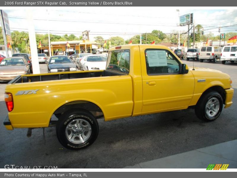 Screaming Yellow / Ebony Black/Blue 2006 Ford Ranger STX Regular Cab