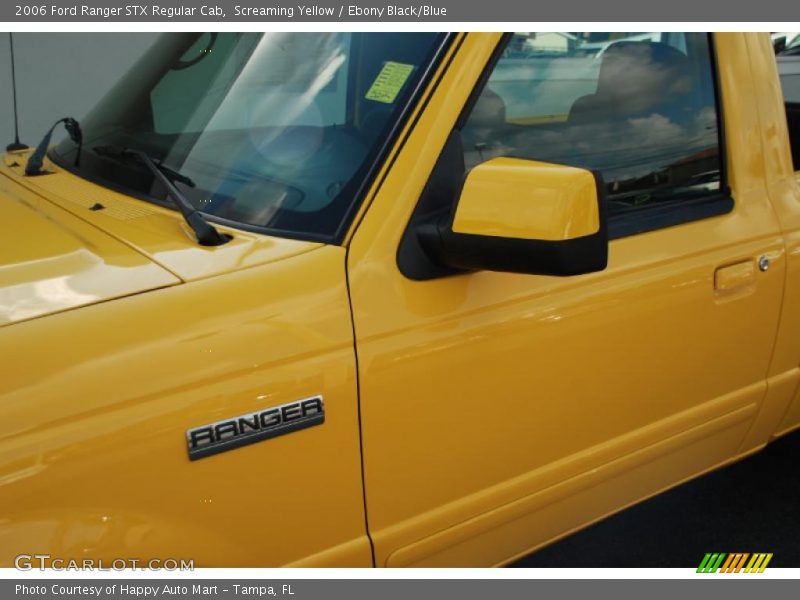 Screaming Yellow / Ebony Black/Blue 2006 Ford Ranger STX Regular Cab