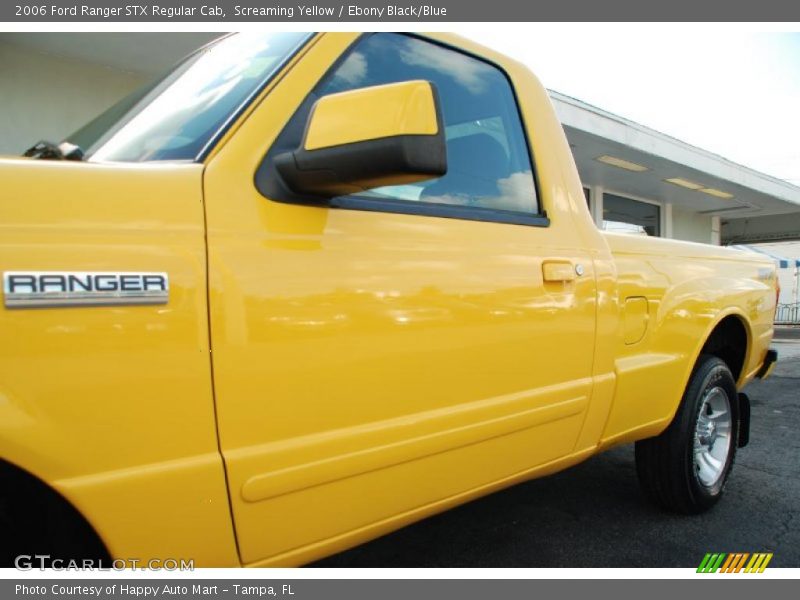 Screaming Yellow / Ebony Black/Blue 2006 Ford Ranger STX Regular Cab